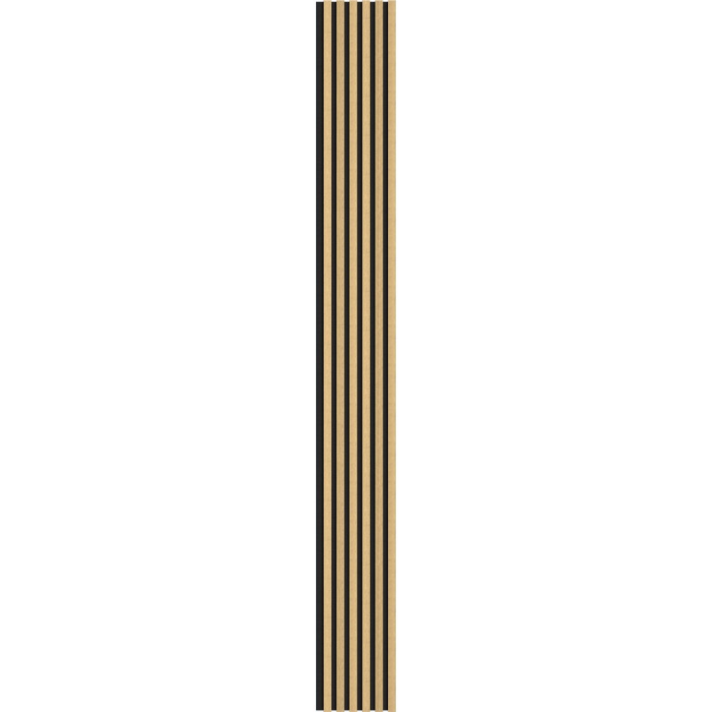 Mexen Lam-F akoestische wandpanelen 275 x 30 cm, 8 mm vilt, technisch fineer, Natuurlijk Bamboe - S105-275307-3015-011