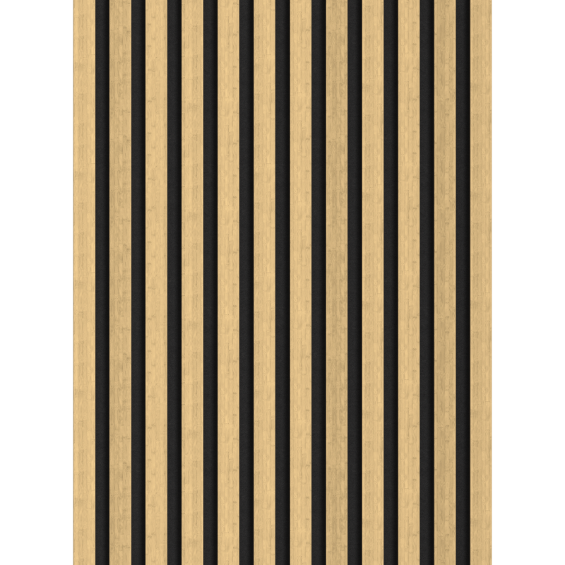 Mexen Lam-F schallabsorbierende Wandpaneele  275 x 30 cm, Filz 8 mm, technisches Furnier, Naturbambus - S105-275307-3015-011