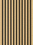 Mexen Lam-F lamelles de mur acoustiques 275 x 30 cm, feutre 8 mm, placage technique, Bambou Naturel - S105-275307-3015-011
