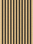 Mexen Lam-F lattes murales acoustiques 275 x 30 cm, feutre 8 mm, placage technique, Bambou Naturel - S105-275307-3015-011