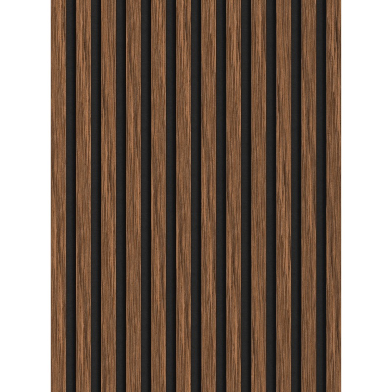 Mexen Lam-F akoestische wandlamellen 275 x 30 cm, vilt 8 mm, technisch fineer, Robijn Mahonie - S105-275307-3015-013