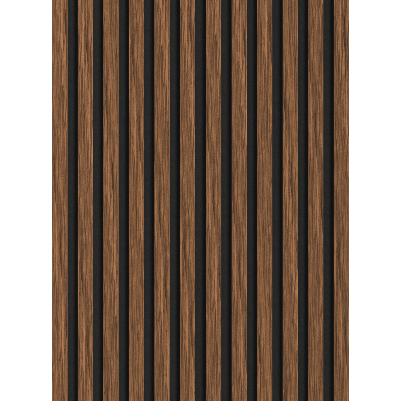 Mexen Lam-F lamelles murales acoustiques 275 x 30 cm, feutre 8 mm, placage technique, Acajou Rubis - S105-275307-3015-013