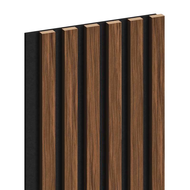 Mexen Lam-F akoestische wandlamellen 275 x 30 cm, vilt 8 mm, technisch fineer, Robijn Mahonie - S105-275307-3015-013