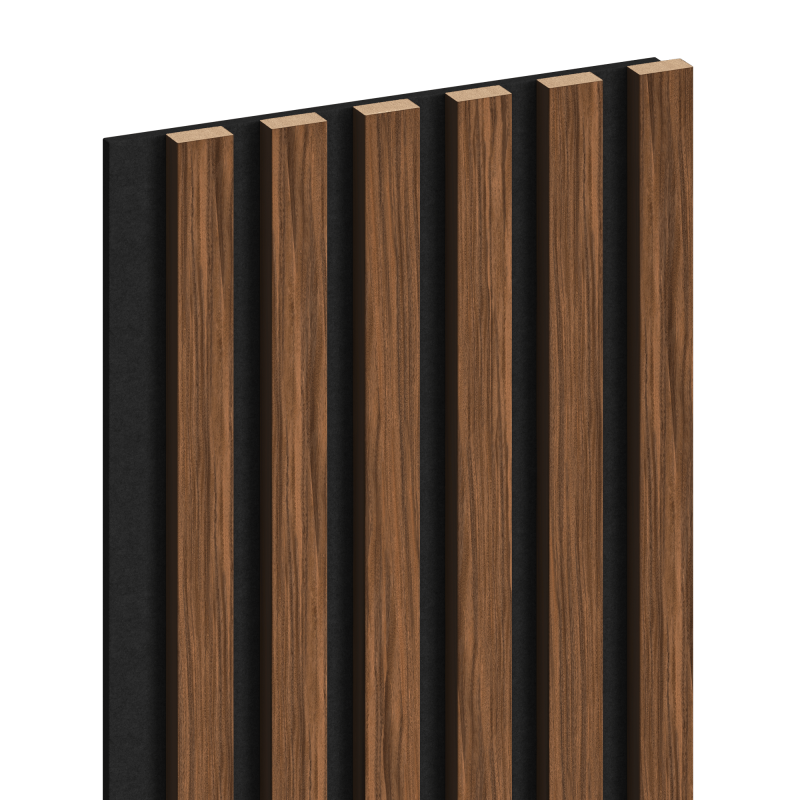 Mexen Lam-F lamelles murales acoustiques 275 x 30 cm, feutre 8 mm, placage technique, Acajou Rubis - S105-275307-3015-013