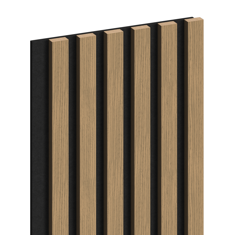 Mexen Lam-F lamelles acoustiques montagnardes 275 x 30 cm, feutre 8 mm, placage technique, Noyer Lin - S105-275307-3015-015