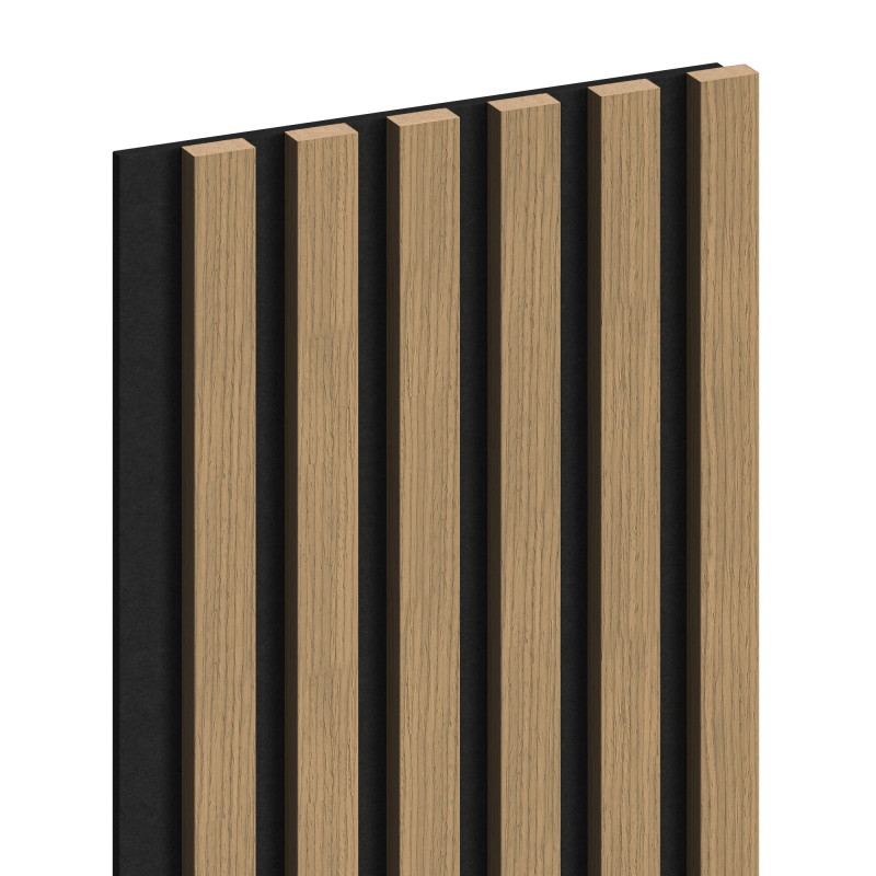 Mexen Lam-F Väggpaneler akustiska 275 x 30 cm, filt 8 mm, teknisk fanér, Linnevalnöt - S105-275307-3015-015