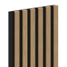 Mexen Lam-F akustische Wandpaneele 275 x 30 cm, Filz 8 mm, technisches Furnier, Leinen-Nussbaum - S105-275307-3015-015