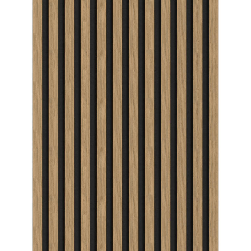 Mexen Lam-F akustische Wandpaneele 275 x 30 cm, Filz 8 mm, technisches Furnier, Leinen-Nussbaum - S105-275307-3015-015