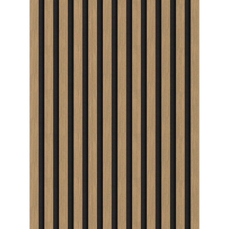 Mexen Lam-F akustiset seinälamellit 275 x 30 cm, huopa 8 mm, tekninen viilu, Pellavapähkinä - S105-275307-3015-015