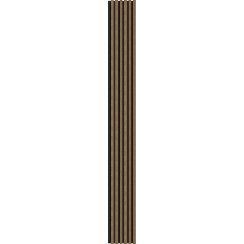 Mexen Lam-F pannelli acustici da parete 275 x 30 cm, feltro 8 mm, impiallacciatura tecnica, Noce Naturale - S105-275307-3015-016