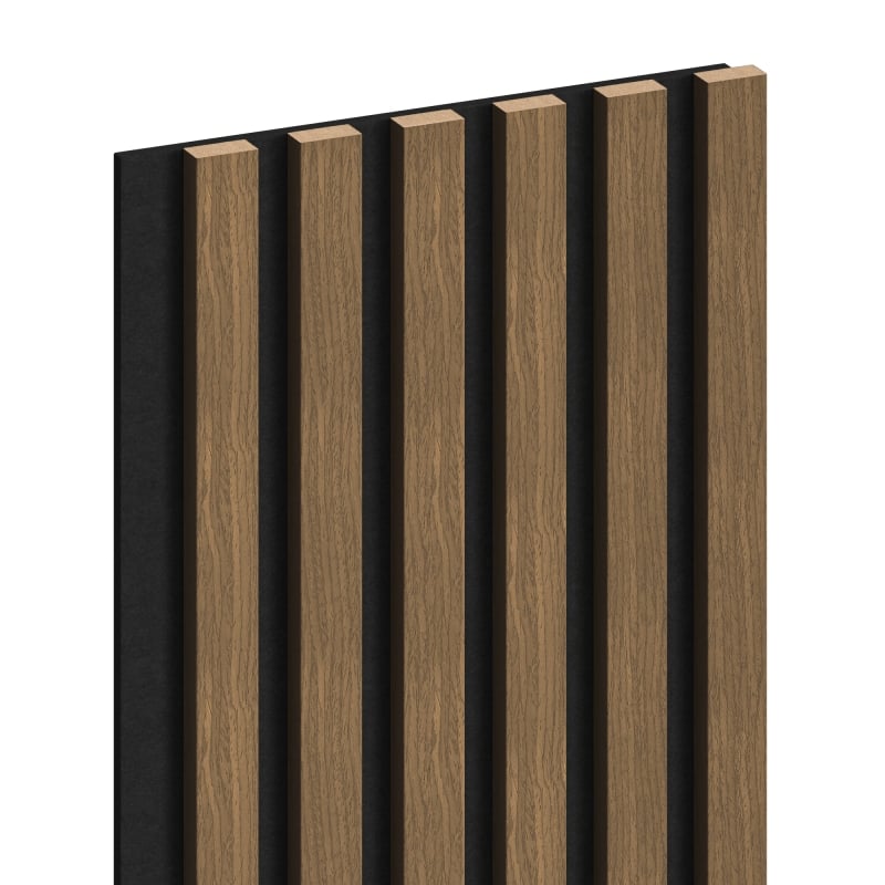 Mexen Lam-F lamele ścienne akustyczne 275 x 30 cm, filc 8 mm, fornir techniczny, Orzech Natural - S105-275307-3015-016