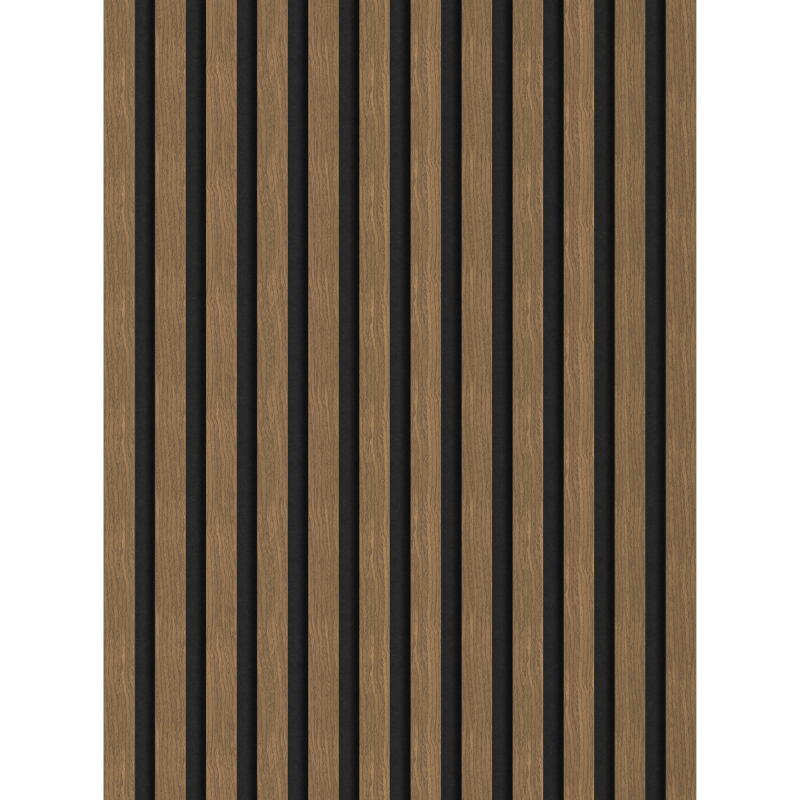 Mexen Lam-F akustische Wandpaneele 275 x 30 cm, Filz 8 mm, technisches Furnier, Natürliche Walnuss - S105-275307-3015-016