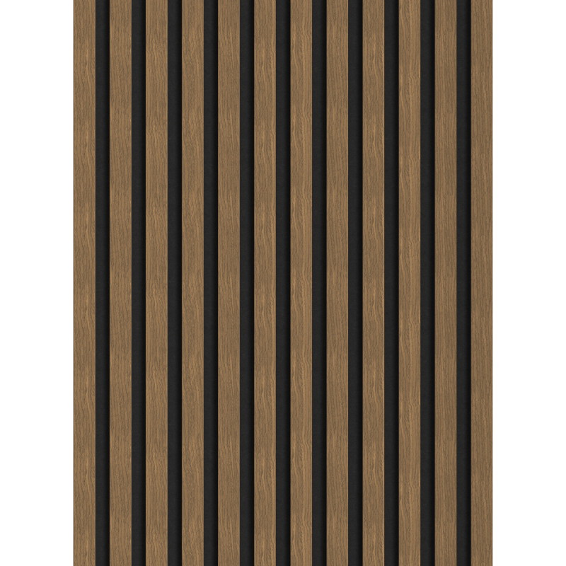 Mexen Lam-F Akustiska väggpaneler 275 x 30 cm, filt 8 mm, teknisk faner, Naturlig Valnöt - S105-275307-3015-016