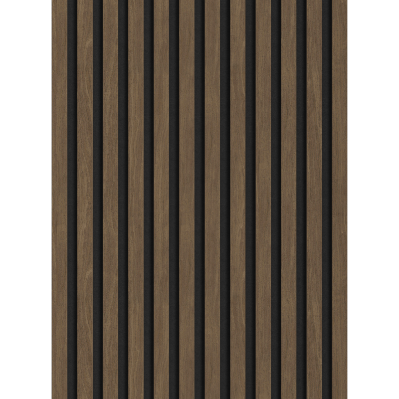 Mexen Lam-F akustische Wandpaneele 275 x 30 cm, Filz 8 mm, technisches Furnier, Kakaonuss - S105-275307-3015-018