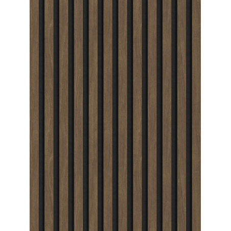 Mexen Lam-F akustische Wandlamellen 275 x 30 cm, 8 mm Filz, technisches Furnier, Kakao-Nussbaum - S105-275307-3015-018