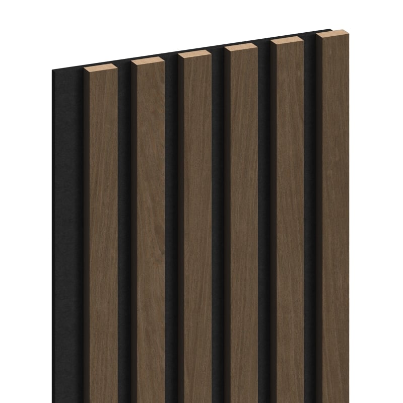 Mexen Lam-F lamele ścienne akustyczne 275 x 30 cm, filc 8 mm, fornir techniczny, Orzech Espresso - S105-275307-3015-019