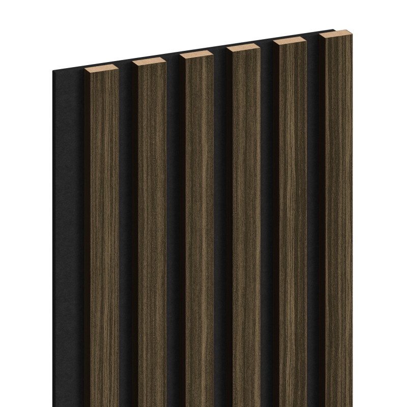 Mexen Lam-F paneles de pared acústicos 275 x 30 cm, fieltro 8 mm, chapa técnica, Ébano Real - S105-275307-3015-020