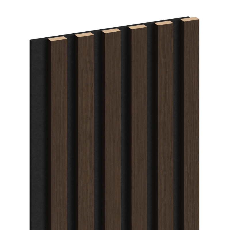 Mexen Lam-F lamele ścienne akustyczne 275 x 30 cm, filc 8 mm, fornir techniczny, Orzech Palisandrowy - S105-275307-3015-021