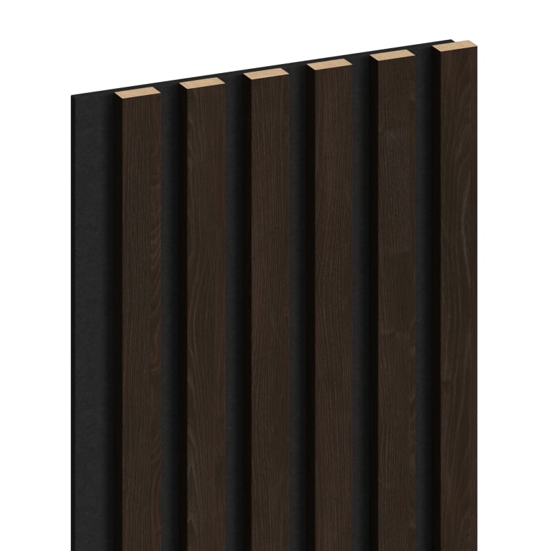 Mexen Lam-F lamele ścienne akustyczne 275 x 30 cm, filc 8 mm, fornir techniczny, Heban Brązowy - S105-275307-3015-022