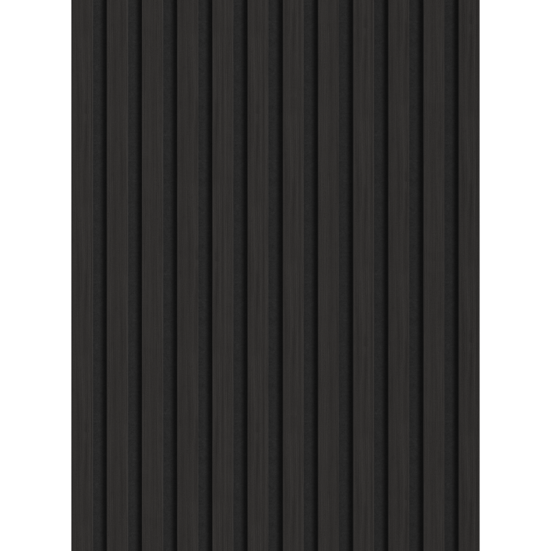 Mexen Lam-F lames murales acoustiques 275 x 30 cm, feutre 8 mm, placage technique, Ébène Noir - S105-275307-3015-023