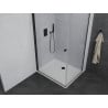Mexen Pretoria schuifbare douchecabine 70 x 80 cm, transparant, zwart + Flat douchebak - 852-070-080-70-00-4010B