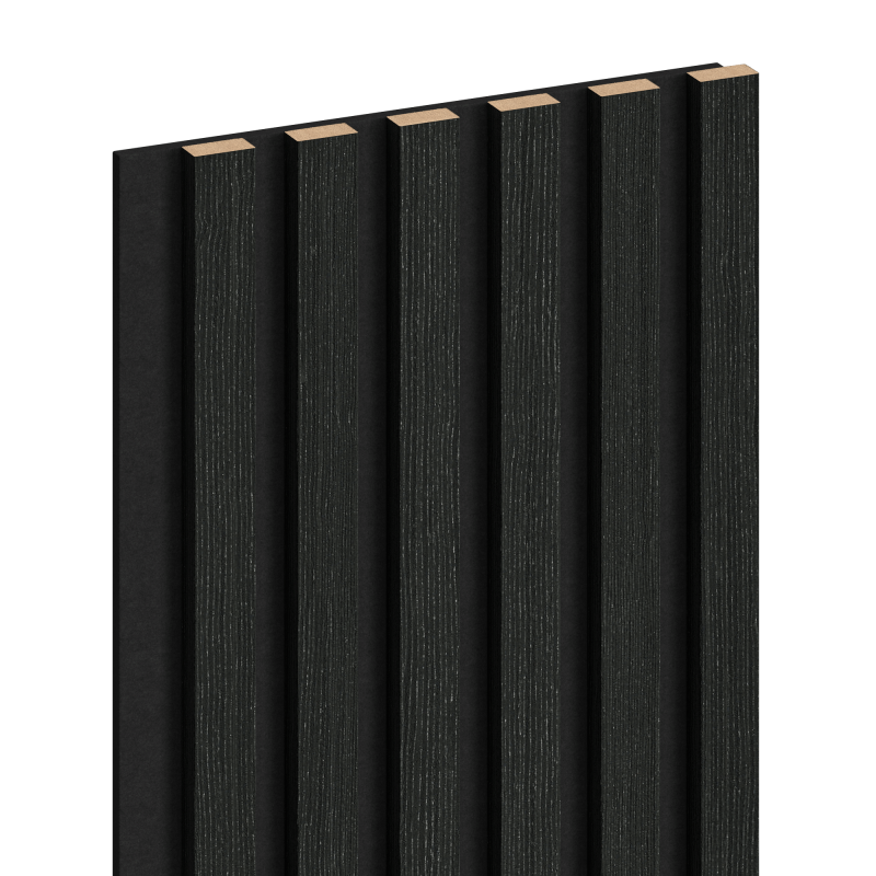Mexen Lam-F Akustik-Wandpaneele 275 x 30 cm, Filz 8 mm, technisches Furnier, Silberne Schwarze Eiche - S105-275307-3015-025