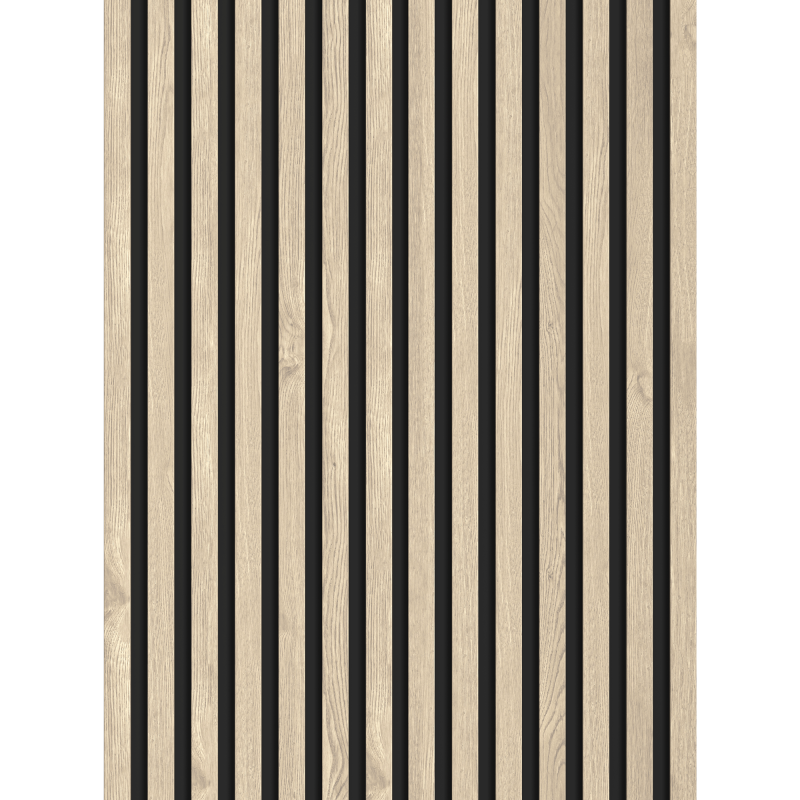 Mexen Lam-B lamelles murales 275 x 31,5 cm, panneau HDF 4 mm, Chêne Perle - S100-275317-2812-058