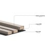 Mexen Lam-B Wandpaneele 275 x 31,5 cm, HDF-Platte 4 mm, Leinen Grau - S100-275317-2812-068
