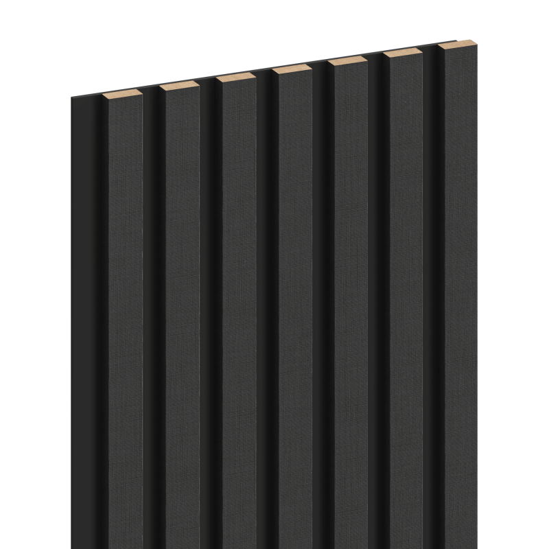 Mexen Lam-B Wandlamellen 275 x 31,5 cm, HDF-Platte 4 mm, Schwarzes Leinen - S100-275317-2812-069