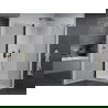 Mexen Pretoria Duschkabine schwenkbar 70 x 100 cm, transparent, schwarz + Duschwanne Flat - 852-070-100-70-00-4010B