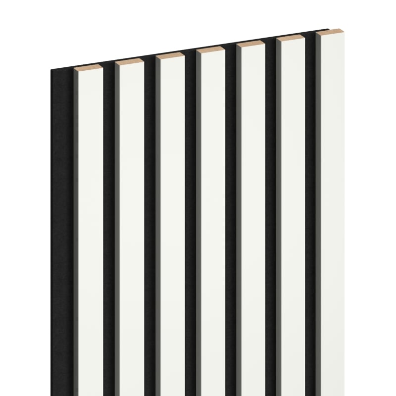 Mexen Lam-F lamele ścienne akustyczne 275 x 31,5 cm, filc 6 mm, Biały Połysk - S105-275317-2812-054