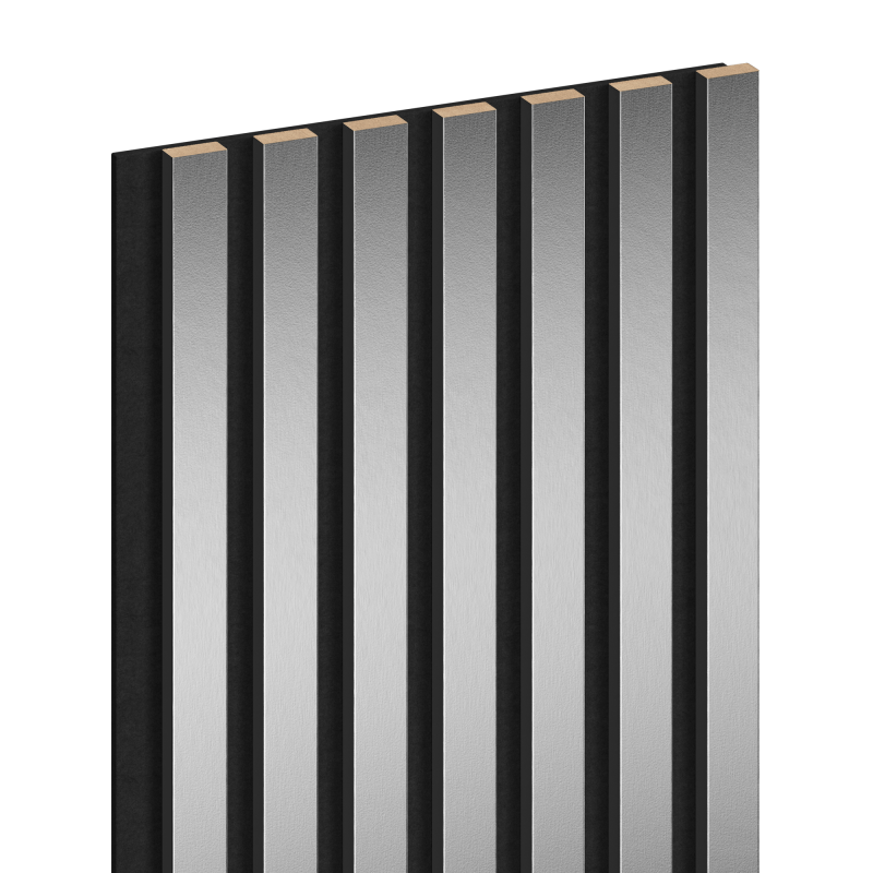 Mexen Lam-F Acoustic Wall Slats 275 x 31.5 cm, 6 mm Felt, Silver - S105-275317-2812-056