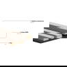 Mexen Lam-F lamelles murales acoustiques 275 x 31,5 cm, feutre 6 mm, Or - S105-275317-2812-057