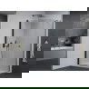 Mexen Pretoria Duschkabine schwenkbar 70 x 100 cm, transparent, schwarz + Duschwanne Flat - 852-070-100-70-00-4010B