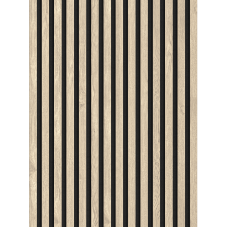 Mexen Lam-F lames murales acoustiques 275 x 31,5 cm, feutre 6 mm, Chêne Perlé - S105-275317-2812-058