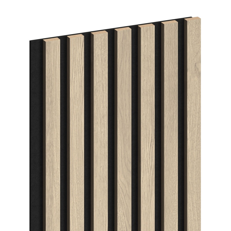Mexen Lam-F akustiset seinäpaneelit 275 x 31,5 cm, huopa 6 mm, Helmitammi - S105-275317-2812-058