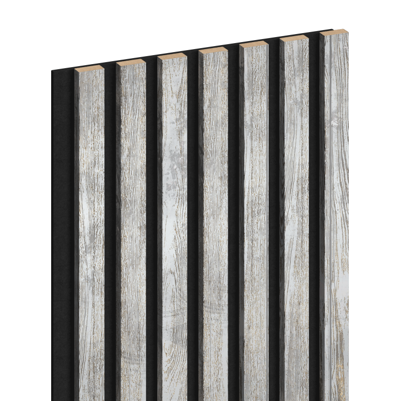 Mexen Lam-F Acoustic Wall Slats 275 x 31.5 cm, 6 mm Felt, Bleached Oak - S105-275317-2812-064