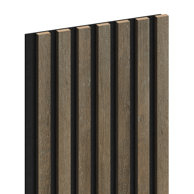 Mexen Lam-F akustische Wandpaneele 275 x 31,5 cm, Filz 6 mm, Espresso Eiche - S105-275317-2812-065