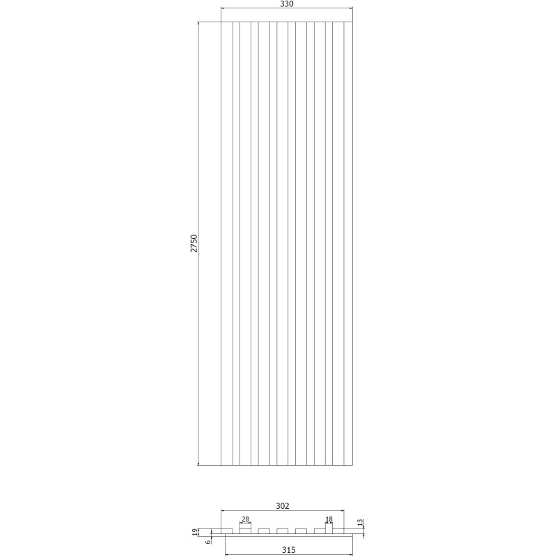 Mexen Lam-F wandlamellen akoestisch 275 x 31,5 cm, vilt 6 mm, Honing Eik - S105-275317-2812-066