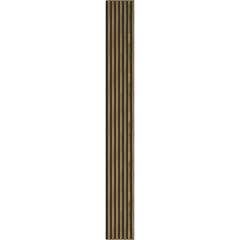 Mexen Lam-F akustiset seinäpaneelit 275 x 31,5 cm, huopa 6 mm, Klassinen Tammi - S105-275317-2812-072