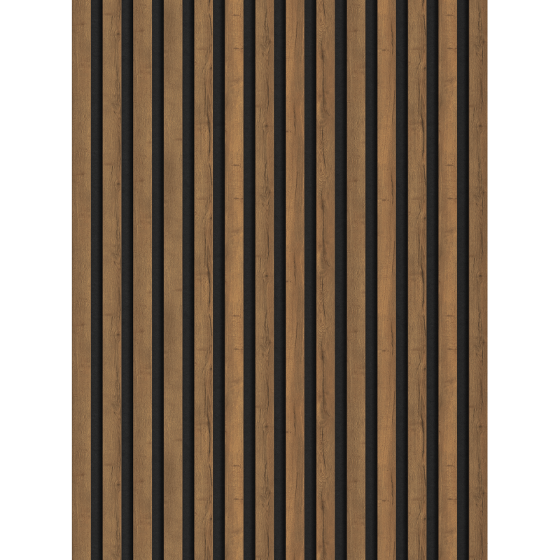 Mexen Lam-F akustische Wandpaneele 275 x 31,5 cm, Filz 6 mm, Mocca Eiche - S105-275317-2812-074