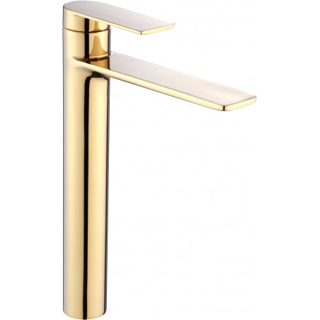 Mexen Zero hoher, goldener Waschtischarmatur - 71110-50