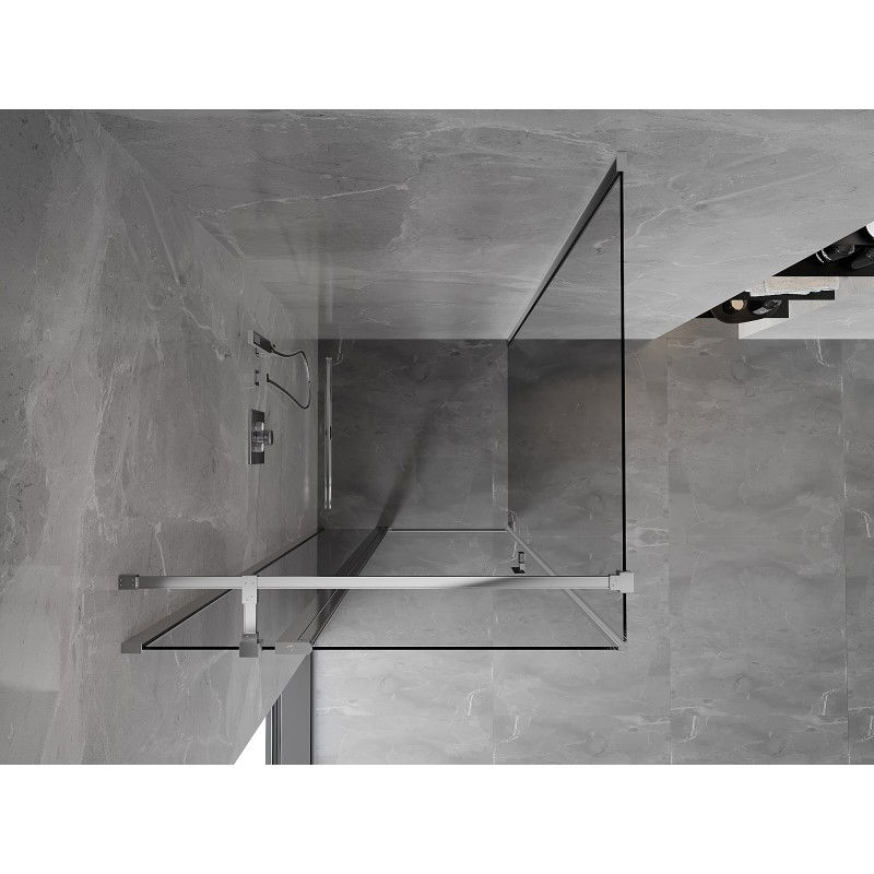 Mexen Mist T cabine de douche pivotante 80 x 80 cm, transparent, chrome - 8A4T-080-080-01-00