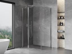 Mexen Mist T Hinged Shower Enclosure 110 x 90 cm, Transparent, Chrome - 8A4T-110-090-01-00