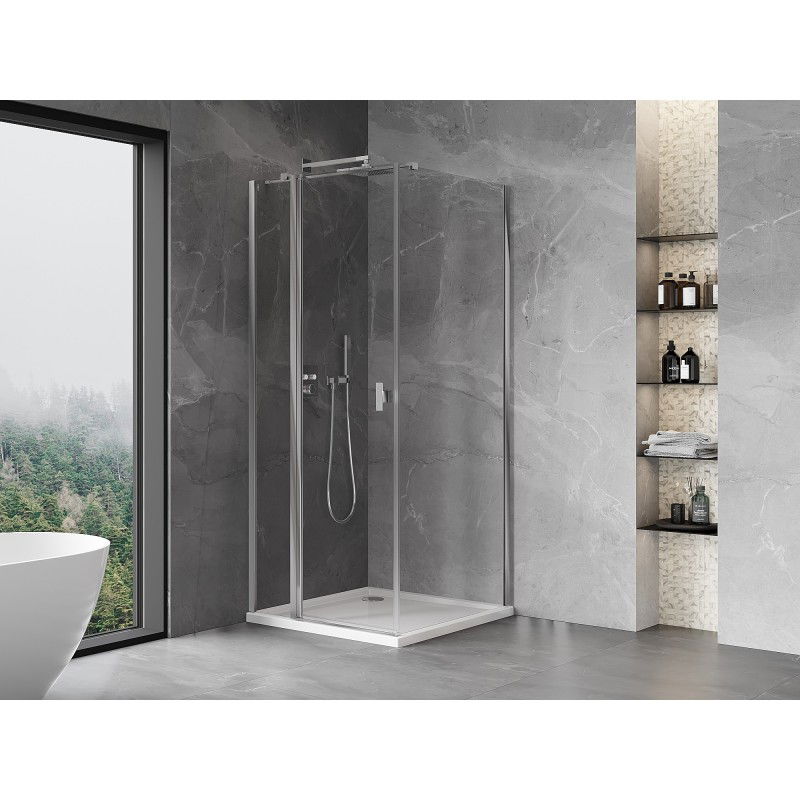 Mexen Mist T cabina doccia ad anta 95 x 95 cm, trasparente, cromo - 8A4T-095-095-01-00