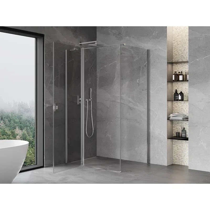 Mexen Mist T cabine de douche pivotante 75 x 120 cm, transparent, chrome - 8A4T-075-120-01-00