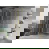 Mexen Mist T douchecabine, openslaand, 80 x 80 cm, transparant, goud - 8A4T-080-080-50-00