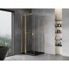 Mexen Mist T Duschkabine schwenkbar 100 x 100 cm, transparent, gold - 8A4T-100-100-50-00