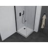 Mexen Pretoria cabine de douche pivotante 90 x 90 cm, transparent, noir + receveur plat - 852-090-090-70-00-4010B