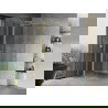 Mexen Mist T scharnierende douchecabine 70 x 70 cm, transparant, goud geborsteld - 8A4T-070-070-55-00